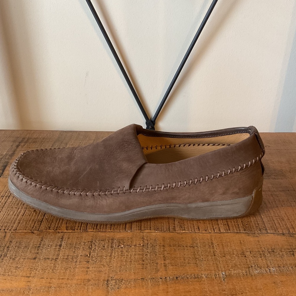 Tommy Bahama Men's Brown Leather Suede Slip On‎ Loafer Shoes Size 10 Casual